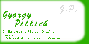 gyorgy pillich business card